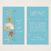 Tropisch strand Shells Starfish Nautilus Summer Visitekaartjes (Voorkant /achterkant)