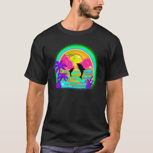 Tropisch strand Shirt t-shirt voor het borstel (Voorkant)