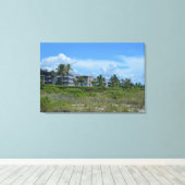 Tropisch strand side paradise canvas afdruk (Insitu (Houten vloer))