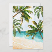 Tropisch strand sparen de Datum Save The Date (Achterkant)