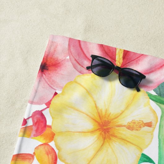 Tropisch strand strandlaken (In situ)