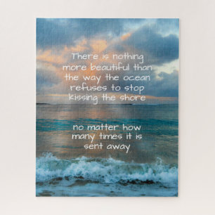 Tropisch strand Sunset Glow Tide Love Quote Legpuzzel