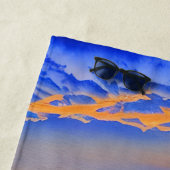 Tropisch strand Sunset in Bermuda Strandlaken (In situ)