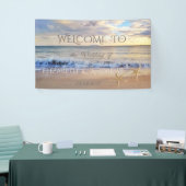 Tropisch strand Sunset, Seastar Wedding Banner (Beurs)