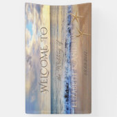 Tropisch strand Sunset, Seastar Wedding Banner (Verticaal)
