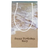 tropisch strand surf op zand klein cadeauzakje (Voorkant)