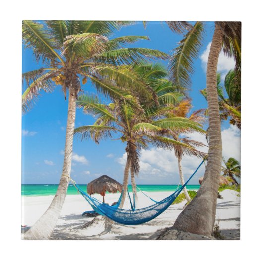 Tropisch strand tegeltje (Voorkant)