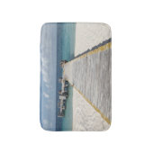 Tropisch strand thema rustig badmat (Voorkant Verticaal)