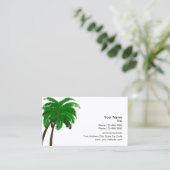 Tropisch strand thema visitekaartje (Staand voorkant)