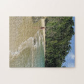 Tropisch strand Trinidad en Tobago. Legpuzzel (Horizontaal)