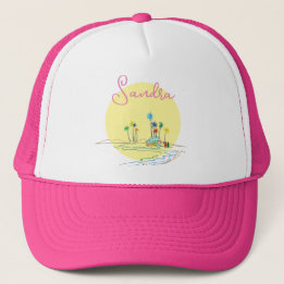 Tropisch strand trucker pet