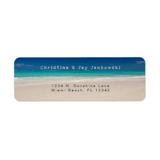 Tropisch strand Turquoise Ocean Etiket
