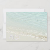 Tropisch strand Turquoise Palm Tree Weddenschap Save The Date (Achterkant)