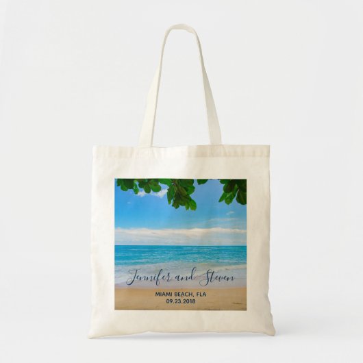 Tropisch strand Vacation Island Wedding Tote Bag (Voorkant)