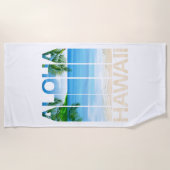 Tropisch strand van de Aloha Hawaii-eilanden Strandlaken (Voorkant)