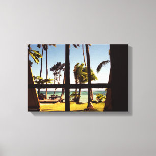 Tropisch strand van Fiji 16.50x11 (41.25x27.5cm) w Canvas Afdruk