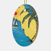 Tropisch strand van Florida Keramisch Ornament (Links)
