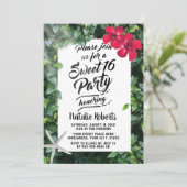 Tropisch strand Vloer & Starfish Zoete 16 verjaard Kaart (Staand voorkant)