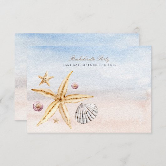 Tropisch strand vrijgezellenfeest uitnodiging (Voorkant / Achterkant)