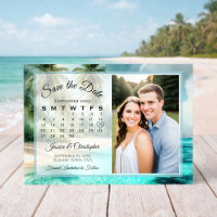 Tropisch strand watercolor kalender & foto bruilof