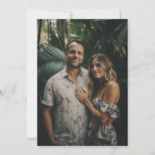 Tropisch strand Waterverf Destination Wedding Save The Date (Achterkant)