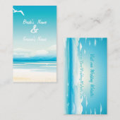 Tropisch strand Website Wedding Kaart (Voorkant / Achterkant)