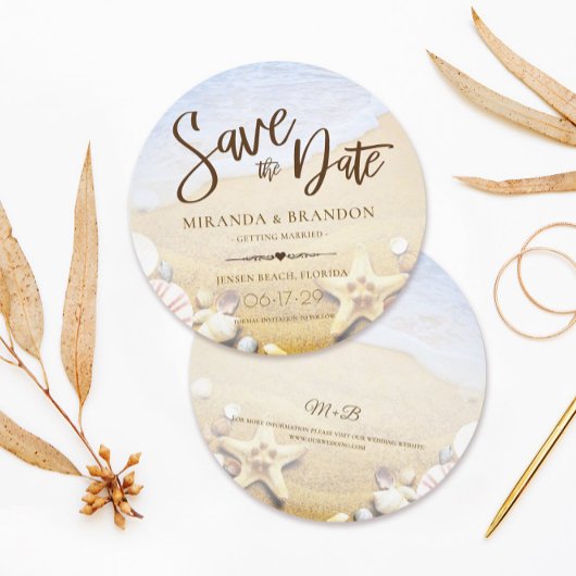 Tropisch strand Weddenschap Staartvis Opslaan datu Save The Date