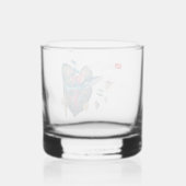 Tropisch strand whisky glas (Achterkant)