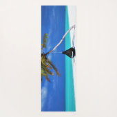 Tropisch strand, zand, palm - op maat gemaakt yogamat (Achterkant)
