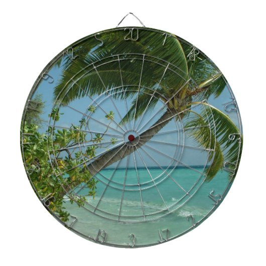 Tropisch strand Zand Sun Water Ocean Waves Surf Ar Dartbord (Voorkant)