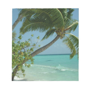 Tropisch strand Zand Sun Water Ocean Waves Surf Ar Notitieblok