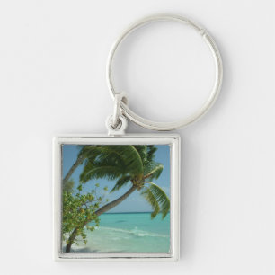 Tropisch strand Zand Sun Water Ocean Waves Surf Ar Sleutelhanger
