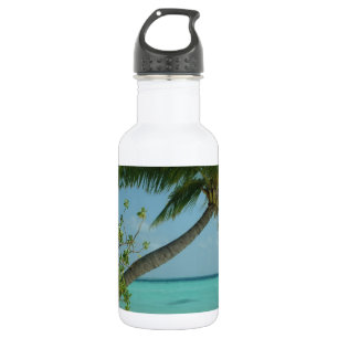 Tropisch Strand Zand Zon Water Oceaan Golven Surf Waterfles