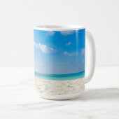 Tropisch strand Zee Sand Sky & Summer Day Koffiemok (Voorkant rechts)