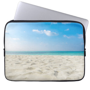 Tropisch strand Zee Sand Sky & Summer Day Laptop Sleeve