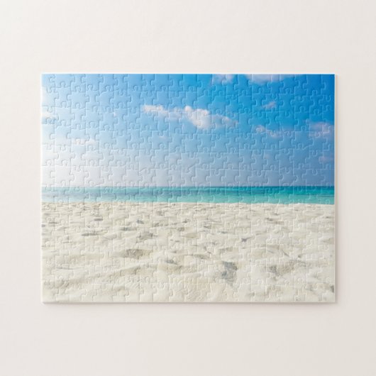 Tropisch strand Zee Sand Sky & Summer Day Legpuzzel (Horizontaal)