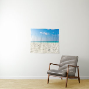 Tropisch strand Zee Sand Sky & Summer Day Wandkleed