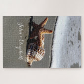 Tropisch strand Zee Seashells Seastar Legpuzzel (Horizontaal)