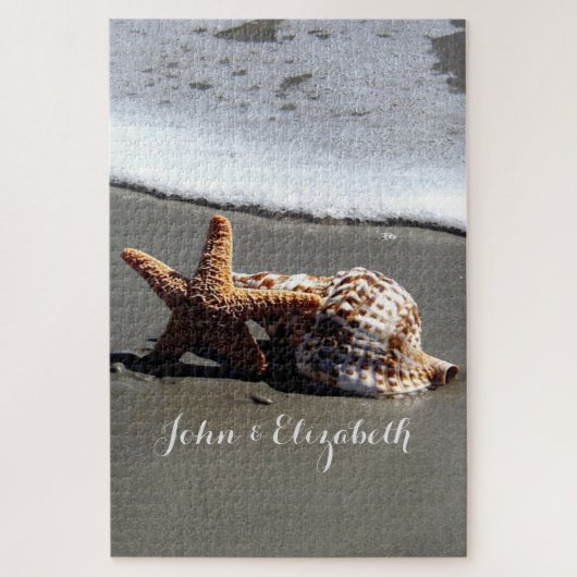 Tropisch strand Zee Seashells Seastar Legpuzzel (Verticaal)