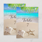 Tropisch strand,Zee ster,Schelp tafelkaart Kaart (Voorkant / Achterkant)