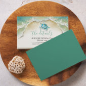 Tropisch strand Zee Turtle Website bruiloft Informatiekaartje