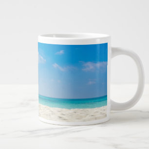 Tropisch strand zeezand lucht & zomerdag extra grote beker