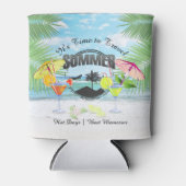 Tropisch strand, zomervakantie | Gepersonaliseerd Blikjeskoeler (Voorkant)