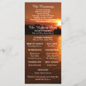 Tropisch strand zonsondergang huwelijksprogramma programma (Achterkant)