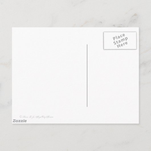 Tropisch strand Zuidwind Kunst Briefkaart (Achterkant)