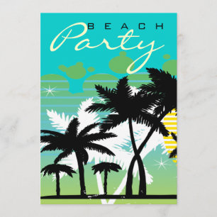 Tropisch strandfeest kaart