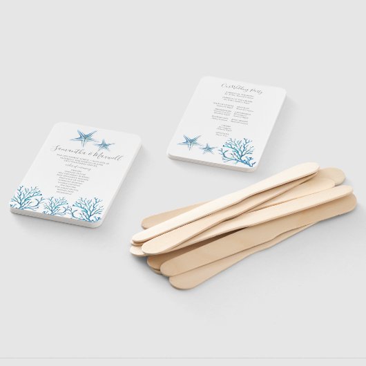 Tropisch strandkoraalweddenschap handwaaier (Niet-gemonteerd)