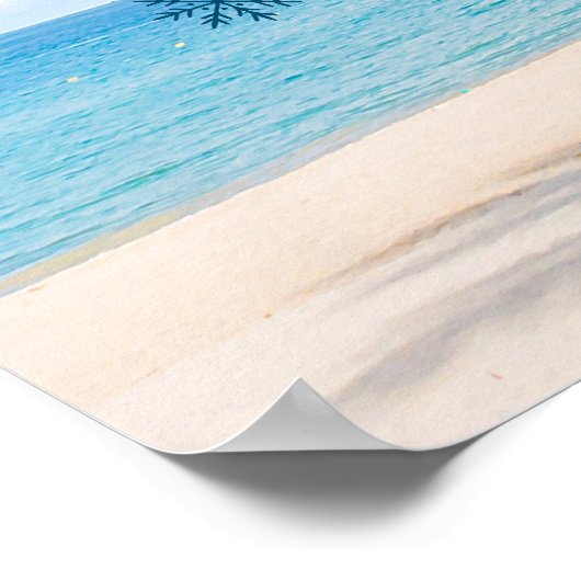 Tropisch strandlandschap, 1 Petrus 5:7 Bijbelvers Poster (Hoek)