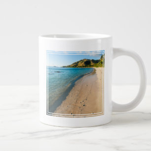 Tropisch strandlandschap, Fiji Extra Grote Beker