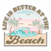 Tropisch strandleven sticker (Voorkant)